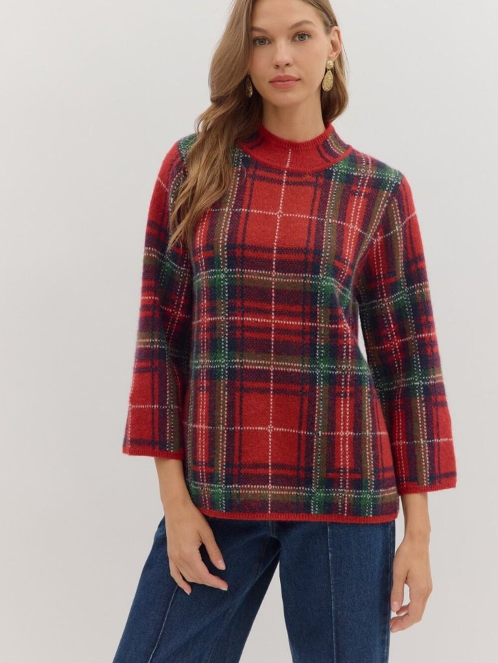 Adelina Plaid Sweater